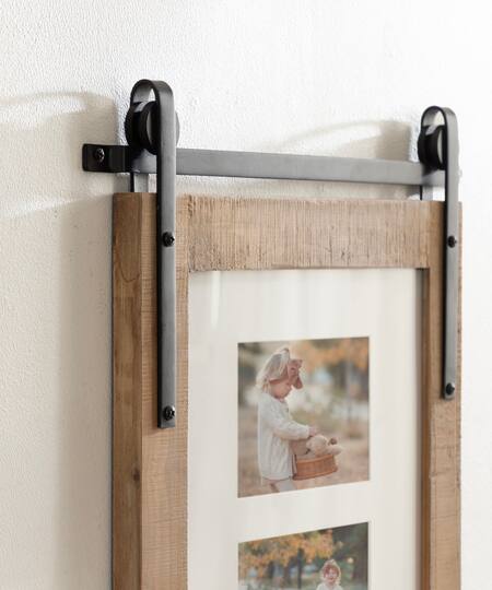 Kate and Laurel Cates 4 Opening Rustic Brown Wood Picture Frame